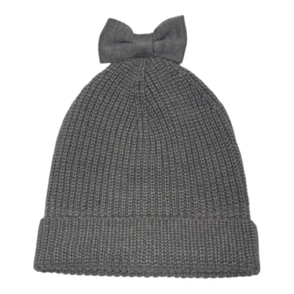 Kate Spade Women’s Gray Rib‎ Knit Bow Hat.